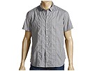 Converse by John Varvatos - SS Mini Check Pleated Shirt (Silver Blue) - Apparel