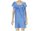 Ali Ro - Double Ruffled Silk Habotai Dress (Blue Haze)
