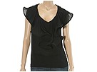 Ali Ro - Cascade Ruffle V Top (Black)