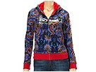 Ed Hardy - Love Kills Slowly Hoody with Faux Fur (Burgundy) - Apparel