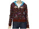 Ed Hardy - Death or Glory Hoody with Faux Fur (Chocolate) - Apparel