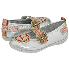 Daph Daph Anastasia ToddlerYouth SilverWhite Leather Footwear