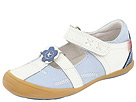 Braqeez Eila (Infant/Toddler) (Blue Pearlized Leather/White Leather)