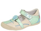 Braqeez Eila (Infant/Toddler) (Ecru Pearlized Leather/Green Metallic Leather)