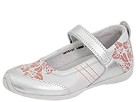 Braqeez Febe (Toddler) (White Leather/Silver Metallic Leather)