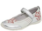 Braqeez Febe (Toddler/Youth) (White Leather/Silver Metallic Leather)