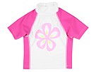 Flap Happy Screen Printed Rash Guards InfantToddlerLittle White Hibiscus Apparel