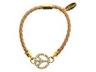 Accessories & Beyond - Braided Rhinestone Peace Bracelet (Natural)