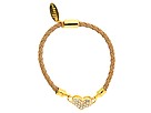 Accessories & Beyond - Braided Rhinestone Heart Bracelet (Natural)