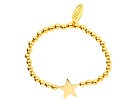 Accessories & Beyond - Pebble Bead Star Charm Bracelet (Gold)