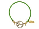 Accessories & Beyond - Elastic Rhinestone Peace Bracelet (Lime) - Jewelry
