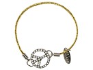 Accessories & Beyond - Elastic Rhinestone Peace Bracelet (Gold) - Jewelry