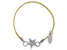 Accessories & Beyond - Elastic Rhinestone Star Charm Bracelet (Gold) - Jewelry