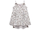 Red Sound - Chic Simple Print Sundress Set (Infants) (Chocolate/White) - Apparel