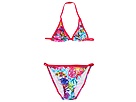 Red Sound - Wave Floral Two-Piece Swimsuit (Big Kids) (Multi) - Apparel