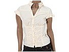 baby phat - Ruffle Sleeve Shirred Top - D3A00026 (Natural) - Apparel