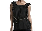 baby phat - Sleeveless Smock Top w/ Chain Belt - D2A00237 (Black) - Apparel