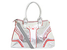 baby phat - Kicky Cat II Large Satchel (Silver) - Bags and Luggage