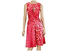 Just Cavalli - Leopard Satin Dress (Red/Pink/Orange Leopard Print) - Apparel
