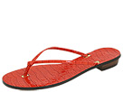 LAUREN Ralph Lauren - Lulu Patent Croc Sandal (Tangerine Croc Patent) - Footwear