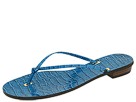 LAUREN Ralph Lauren - Lulu Patent Croc Sandal (Baltic Blue Croc Patent) - Footwear