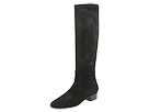 Cole Haan - Carla Tall Flat Boot (Black Stretch Suede) - Footwear