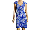 Laundry by Shelli Segal - Mosaic Tiles Jersey Dress (Sunset/White) - Apparel