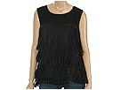 Ports 1961 - Andalouse Silk Fringed Blouse (Raven) - Apparel