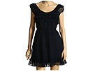 ABS Allen Schwartz - Ruffled Dress w/ Flounce Sash (Navy)