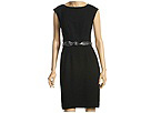 ABS Allen Schwartz - Fitted Crepe Dress w/ Waist Darts (Black)