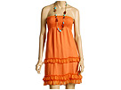 ABS Allen Schwartz - Smocked Bodice Dress w/ Necklace (Flamingo)