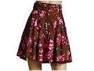 French Connection - Fairytale Flower Skirt (Bullfrog Green/Pink) - Apparel