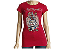 Ed Hardy - Tatooed Love Platinum Tee (Fuschia) - Apparel