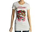 Ed Hardy - New Tiger Roses Platinum Tee (Beige) - Apparel