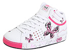 Red by Marc Ecko Dueces Flyaway Youth White LeatherBlack Hot Pink Trim Footwear