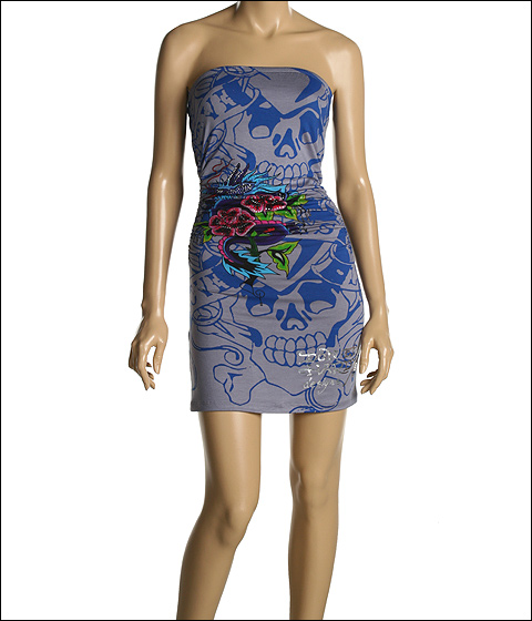 Ed Hardy Dragon Rose Strapless Tunic : Ed Hardy Women's T Shirt