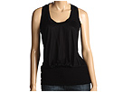 7 For All Mankind - Racerback Tank w/ Ribbed Hem (Onyx)
