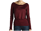 7 For All Mankind - Lightweight Cashmere Jersey L/S Top (Bordeaux)