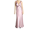 ABS Allen Schwartz - V-Neck Satin Gown w/ Jeweled Waist (Rose)
