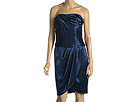ABS Allen Schwartz - Strapless Gathered Satin Dress (Navy)