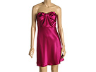ABS Allen Schwartz - Strapless Short Satin Bow Front Dress (Magenta)