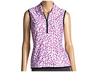 adidas - ClimaCool Sleeveless Printed Mosaic Polo Shirt (White/Pucker/Pinky/Deck)