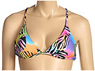Roxy - Zebra Lily Surfer Reversible Bra Top (Multi) - Apparel
