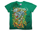 Ed Hardy Kids - Dip Dye Tee (Toddler/Little Kids) (Green) - Apparel