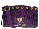 Ed Hardy - Bohemian Rhapsody Frannie Zip Top Shoulder (Purple) - Bags and Luggage