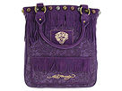 Ed Hardy - Bohemian Rhapsody Finly Zip Top Tote (Purple) - Bags and Luggage