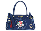 Ed Hardy - Frayed Patch Francesca Satchel (Navy) - Bags and Luggage