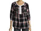 6pm.com is proud to offer the Quiksilver - Ensemble 3/4 Sleeve Top (Blacksmith) - Apparel: The Ensemble by Quicksilver will go great with anything in your wardrobe. ; Button up closure bib-front. ; Contrast trim and shirttail hem. ; Button cuffs on 3/4 sl