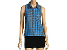 Free People - Highlands Plaid Boyfriend Hip Hugger (Blue Combo) - Apparel