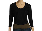 Free People - Cropped Pocket Tee (Black) - Apparel